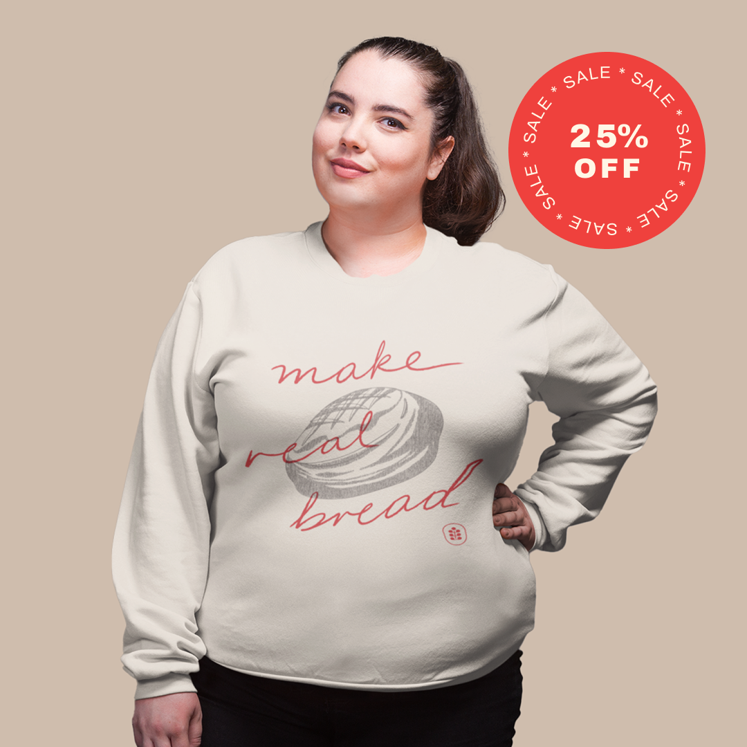 Simply Bread Crewneck Sand | Make Real Bread