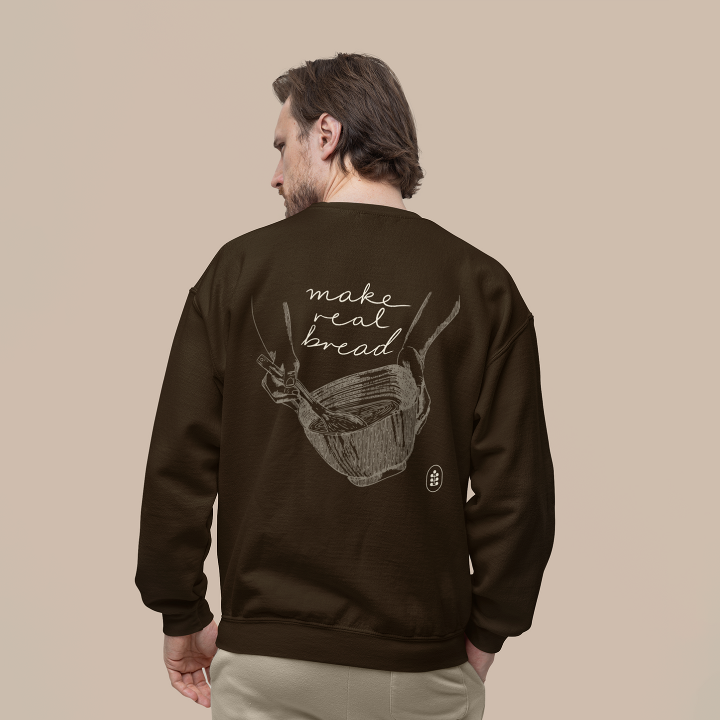 Simply Bread Crewneck Brown | Make Real Bread