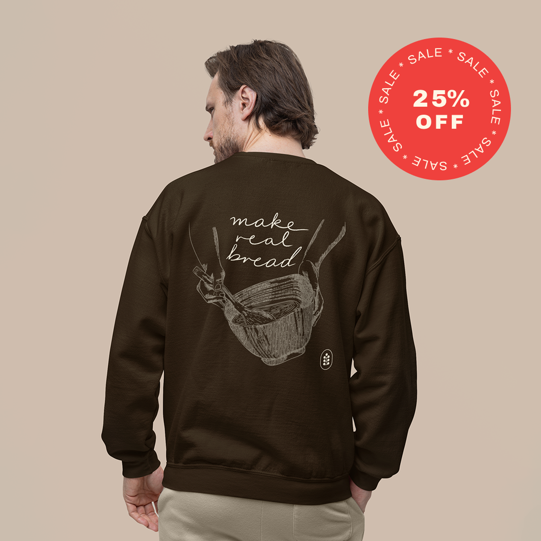 Simply Bread Crewneck Brown | Make Real Bread