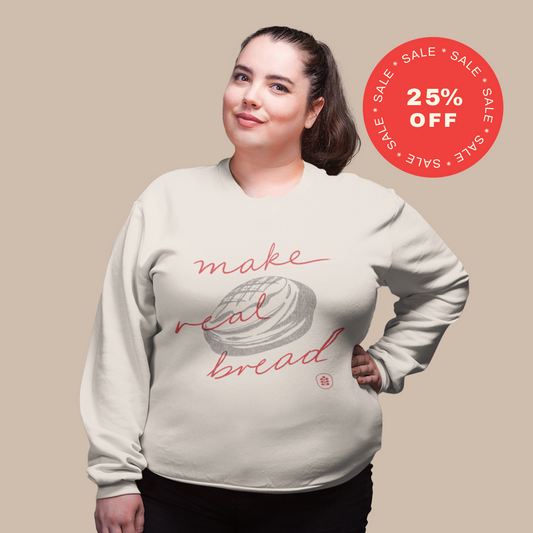 Simply Bread Crewneck Sand | Make Real Bread